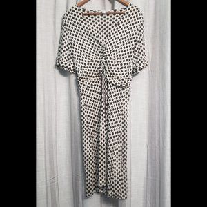 Banana Republic Brown and White Polka Dot Dress Size Size XL